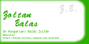 zoltan balas business card