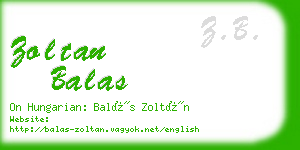 zoltan balas business card